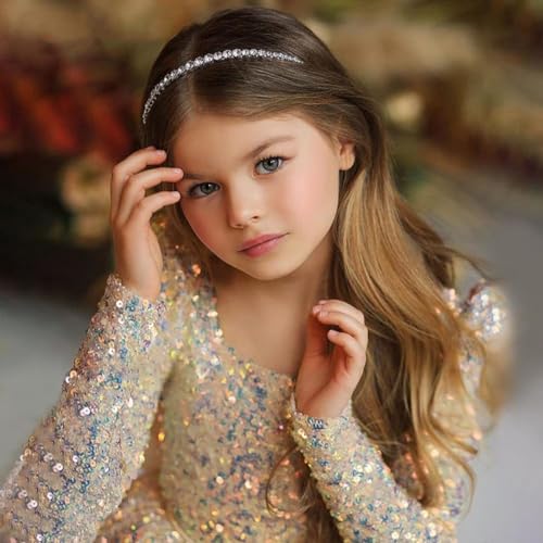 Sequin Flower Girl Dress Long Sleeves Pageant Dress Short First Communion Dress with Bow Knot2
