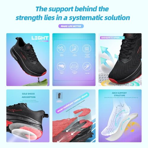 Image of Mens Wide Toe Box Running Shoes Casual Walking Sneakers Tennis Comfortable Athletic Sport Gym Workout Soft Sole