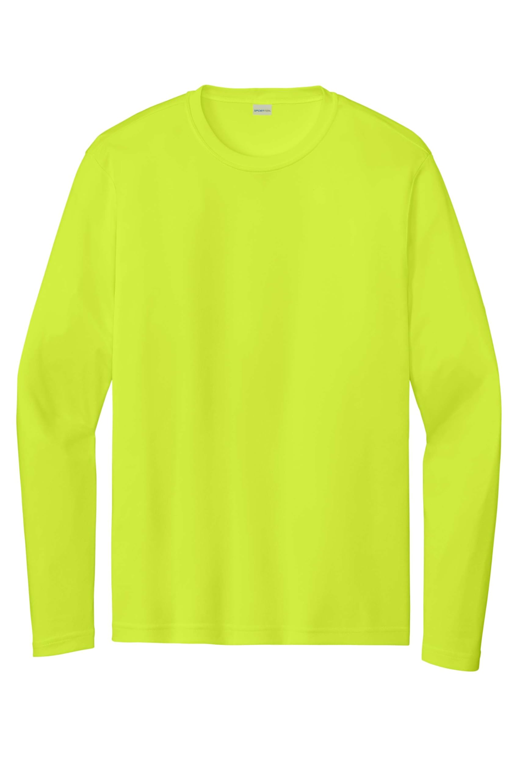 Long Sleeve PosiCharge Competitor Tee | Gym T-Shirt for Men & Women by SPORT-TEK – 3X-Large, Polyester, Neon Yellow, Model 1453802