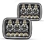 7x6 5x7 Led Headlights 300% Brighter Upgraded Torchbeam Led Sealed Beam Headlamps with High Low Beam H6054 6054 Led Headlights Replacement for YJ Cherokee XJ Savana Truck with H4 Adapters 2Pcs