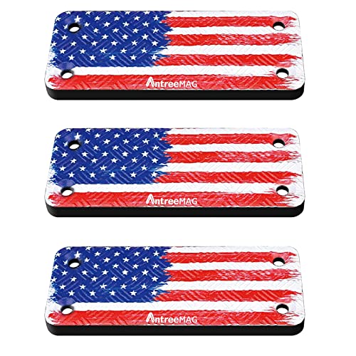 ANTREEMAG Gun Magnet Mount, 55 lb Rating,Magnetic Gun Holster| Rubber Coated Gun Holder for Handgun, Shotgun, Rifles, Revolvers| Beside Holster, Using in Cars, Trucks, Wall, Desk (3-Pack US Flag)