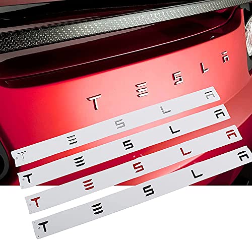 DVSWRB EmblèMe D'Insigne Voiture pour Tesla Model 3 Model X Model S Y Lettres Style Haute Performance Insigne Coffre Autocollant Porte ArrièRe Accessoires 3D ExtéRieurs Cover