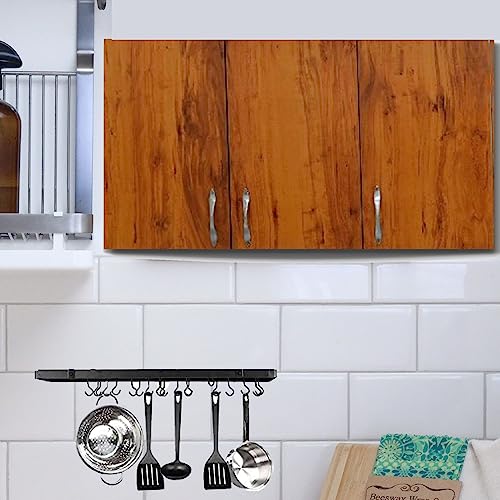Image of SPECIALITY PANELS Door Multipurpose Storage Cabinet & Adjustable Shelf | Space Organizer | Termites Resistance | Wall Mounted for Office, Kitchen Finish (Cochwood Dark, Door 3)