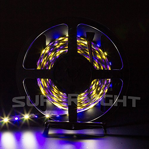 Image of SUPERNIGHT 5050 RGBW LED Strip Lights-16.4ft 300 LEDs(RGB+Cool White) | 6500K-7000K, Color Changing, High Brightness, Flexible, Cuttable, for Valentine, Wedding, Christmas Lights, Indoor Decoration