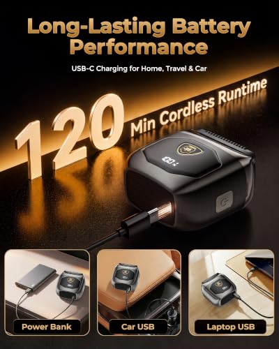 Image of Electric Foil Shaver for Men: Full-Metal Body & 4 Floating Blades