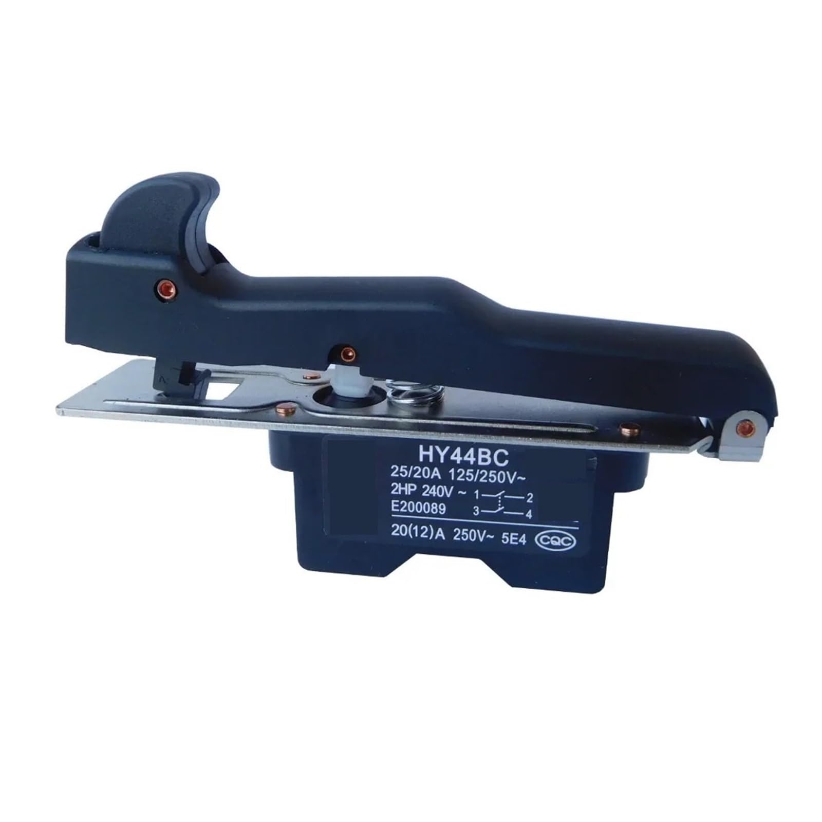 AARTERZZA Emergency Stop Switch HY44BC 125/250V 25/20A 2HP Lock Off Lock On Pushbutton Push Button Switch for Large Grinding Machine Trigger Tools
