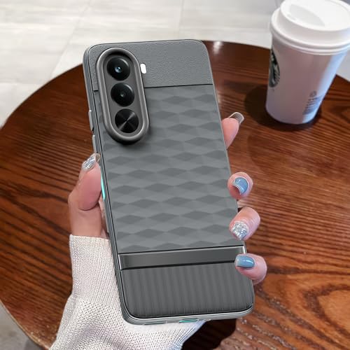 Image of Pikkme Back Cover for Realme P4x 5G Camera Protection 3D Hexa Cube Design Silicone Protective Bumper Case (Grey)