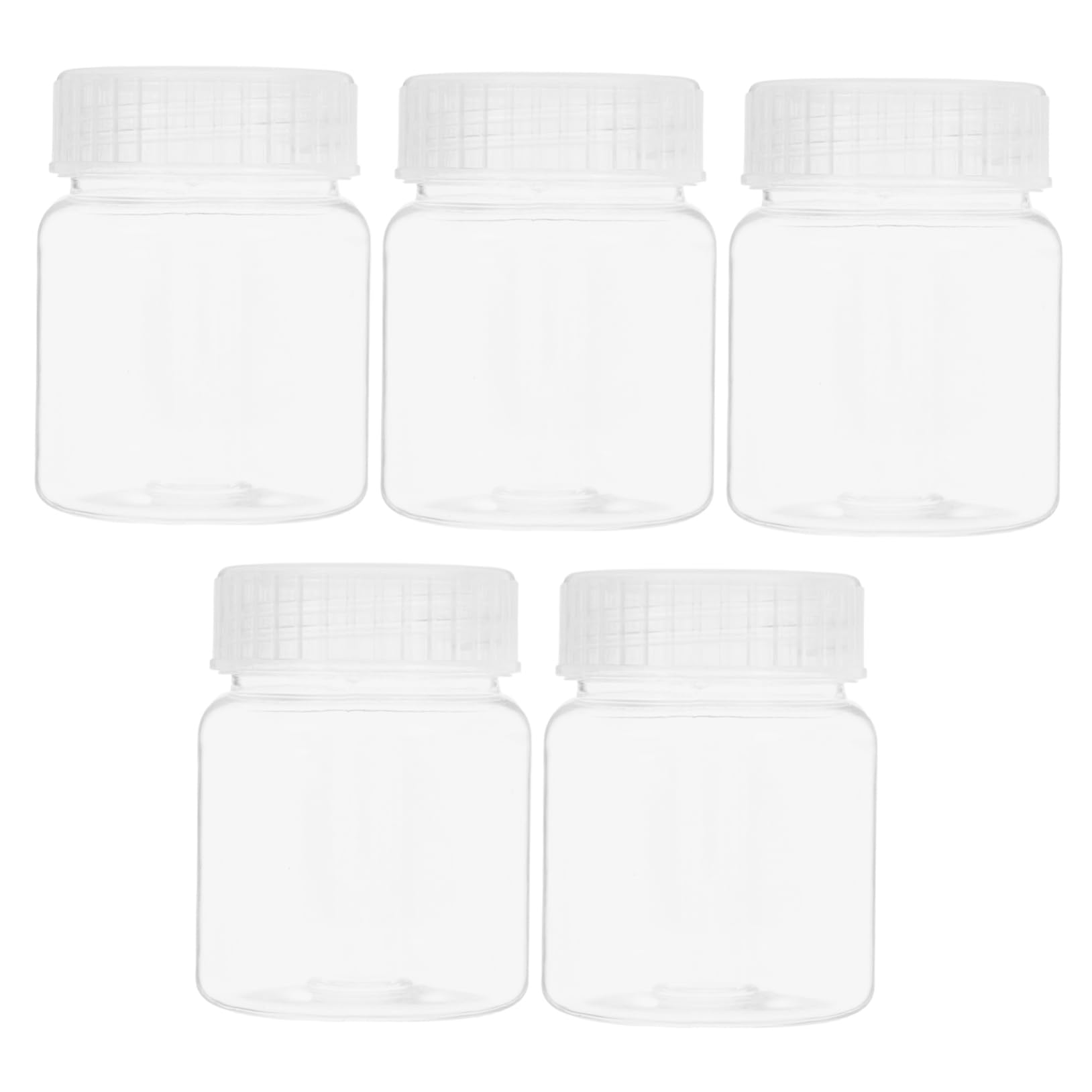 SOLUSTRE Lab Reagent Bottles 5pcs Wide Mouth Containers for Chemicals Medicine Storage