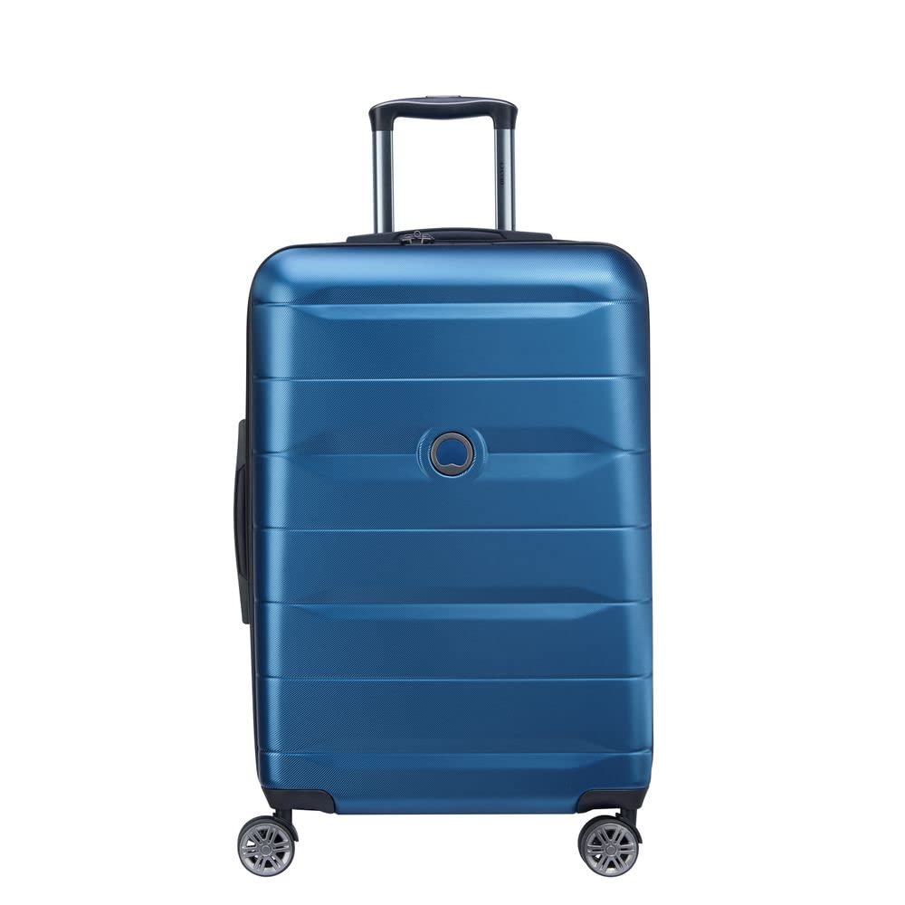 Delsey Comete Polycarbonate 67 Cm 8 Wheels Light Blue Medium Hard Body Suitcase-image-40
