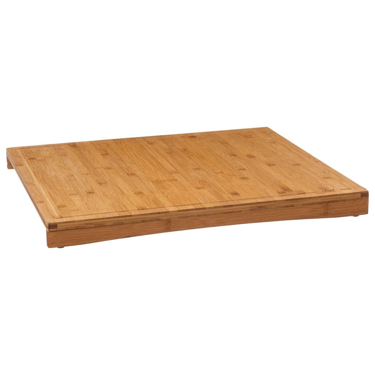 5five - Cache plaque 52x58cm en Bambou 3en1. Planche à découper en Bois - Protège Crédence et Plaques - Compatible Induction Gazinière Vitrocéramique