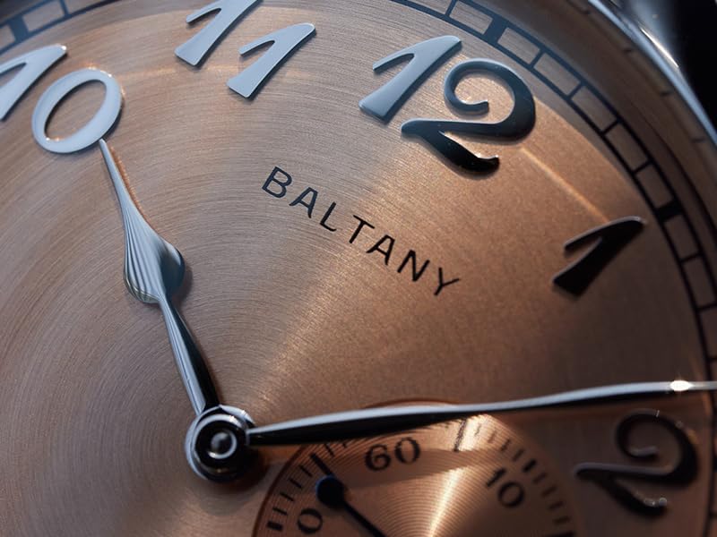 Baltany 1921 Sub-Second Homage Watch Seagull ST1701 stal nierdzewna kolor łososiowy kwadratowy futerał męski zegarek na rękę