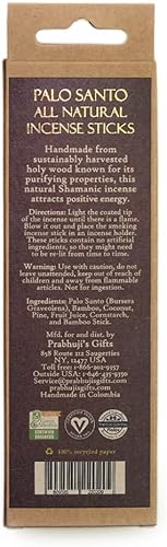 Miniatura 2 de Prabhuji's Gifts Palitos de incienso Palo Santo Tradicional Incienso hecho a mano Incienso espiritual Varillas aromáticas hechas con