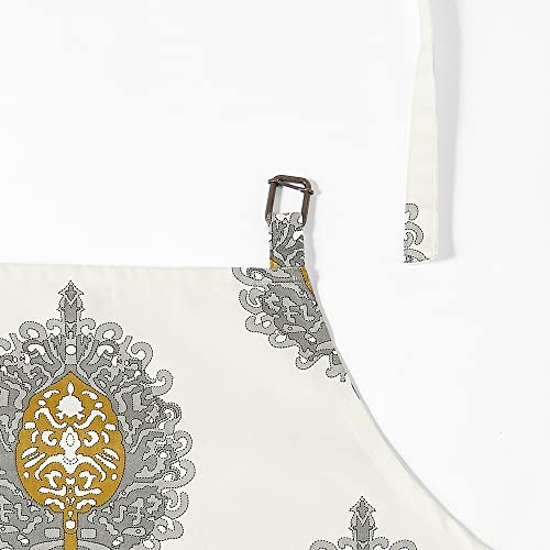 Image of HPD Half Price Drapes Aprons for Men Women with Large Pockets Adjustable Unisex PRTW-D02A-AP Mayan Printed Cotton, 27 X 34 Inch, Mayan Gold