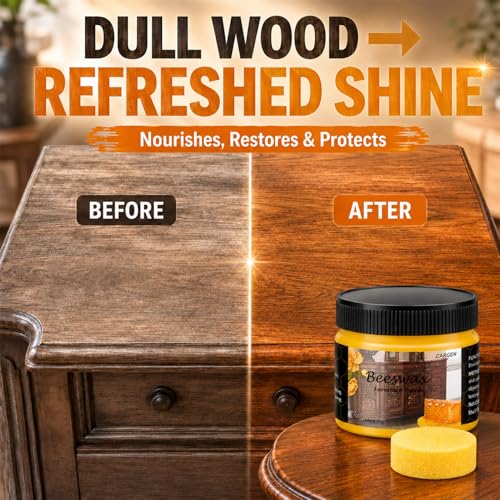 Image of CARGEN 3PCS Beeswax Wood Polish - Beeswax Furniture Polish | Restores Aged Furniture, Enhances Grain Depth Shine, Furniture Wax for Wood Cabinets, Tables, Furniture, Hardwood Surfaces