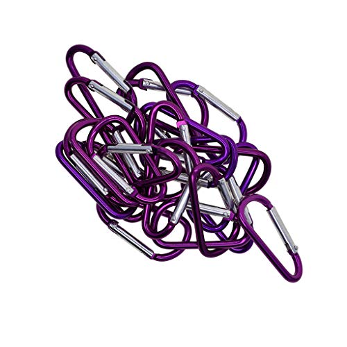 F Fityle 20pcs Pequeno Mosquetão D Anel De Escalada Snap Gancho Camping Chaveiro Lote Cadeia