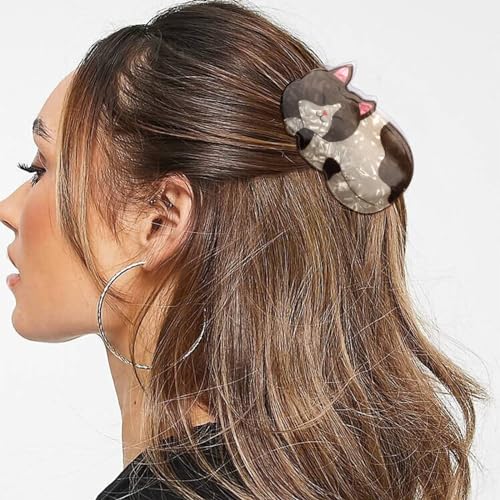Pinzas para el cabello con diseño de gato para mujer miniatura 3