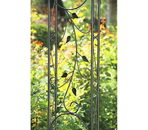 Dehner Rosenbogen Cornwall, ca. 236 x 118 x 31 cm, Metall, grau/schwarz, dunkelgrau