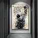 WTYBGDAN Noir Blanc Rocky Balboa Boxe Impression sur Toile Affiches et Impressions Affiches de Motivation Art Mural pour décoration de Chambre à Coucher | 50x70cm / sans Cadre