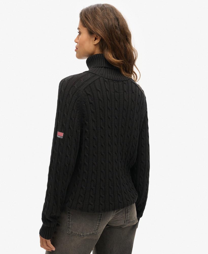 Superdry Pull ample à col roulé torsadé pour femme