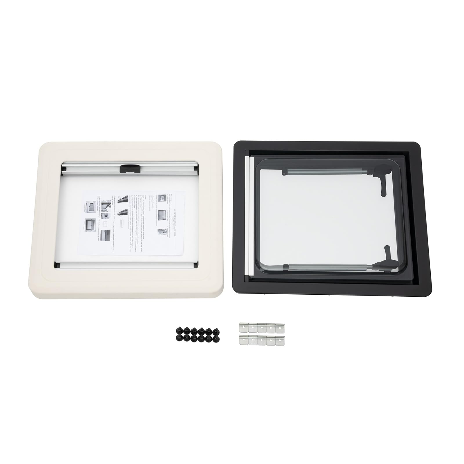 45x50cm Ventana de caravana 70°Ventana Camper Homologada | mosquitera con certificado ECE 43R, vidrio templado, para utocaravanas remolques camionetas conversión caravanas verticales