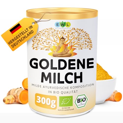 EWL BIO Goldene Milch 300g | Golden Milk mit Kurkuma & Ashwagandha | Dose