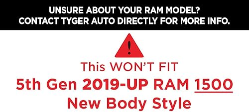 Miniatura 6 de TYGER kit de remolque para parte trasera clase 3, apto para Dodge Ram 2003-2017 1500 & 2003-2013 Ram 2500/3500, tipo OE, 2 pulgadas, kit combinado