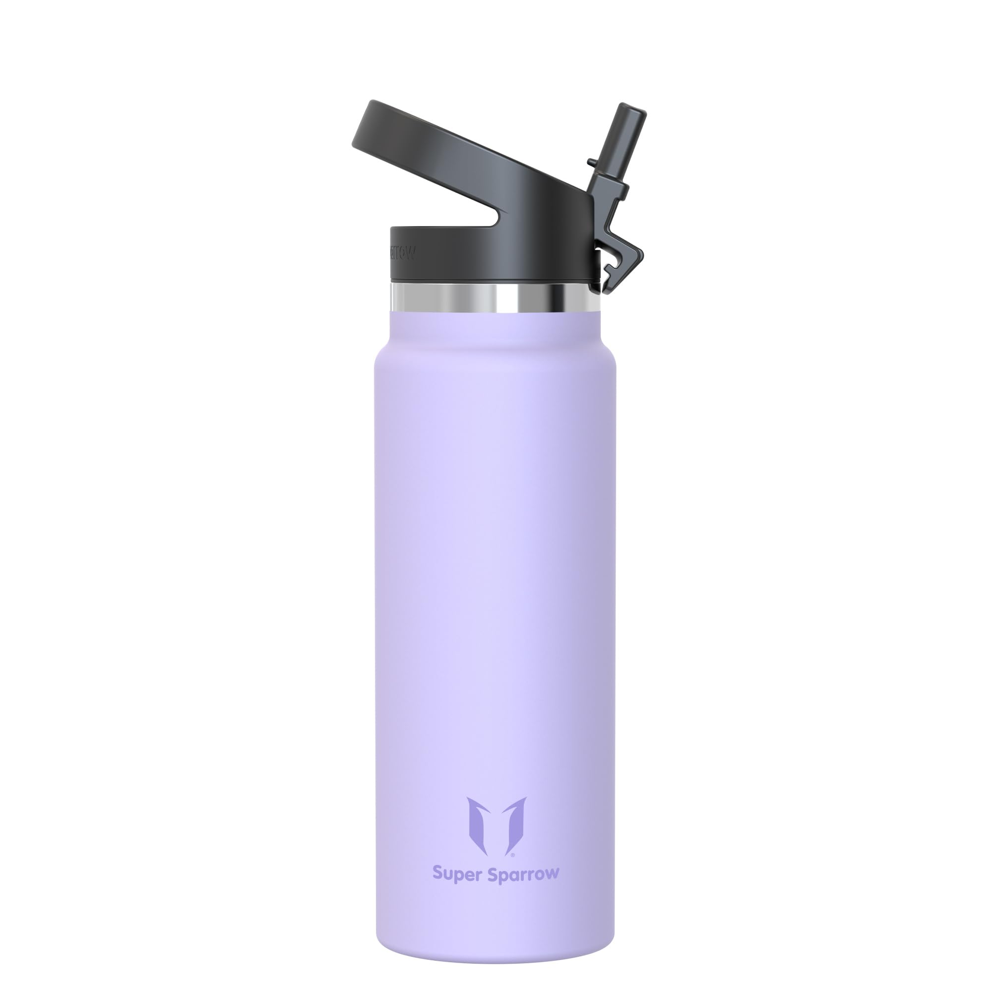 Super Sparrow Water Bottle Insulated - 1000ml - Wide Mouth Metal Bottle - Wide Mouth SwivelSip Flask - BPA Free, Leak Proof - Ergonomic Straw Water Bottles for Work, Gym, Travel, Sports