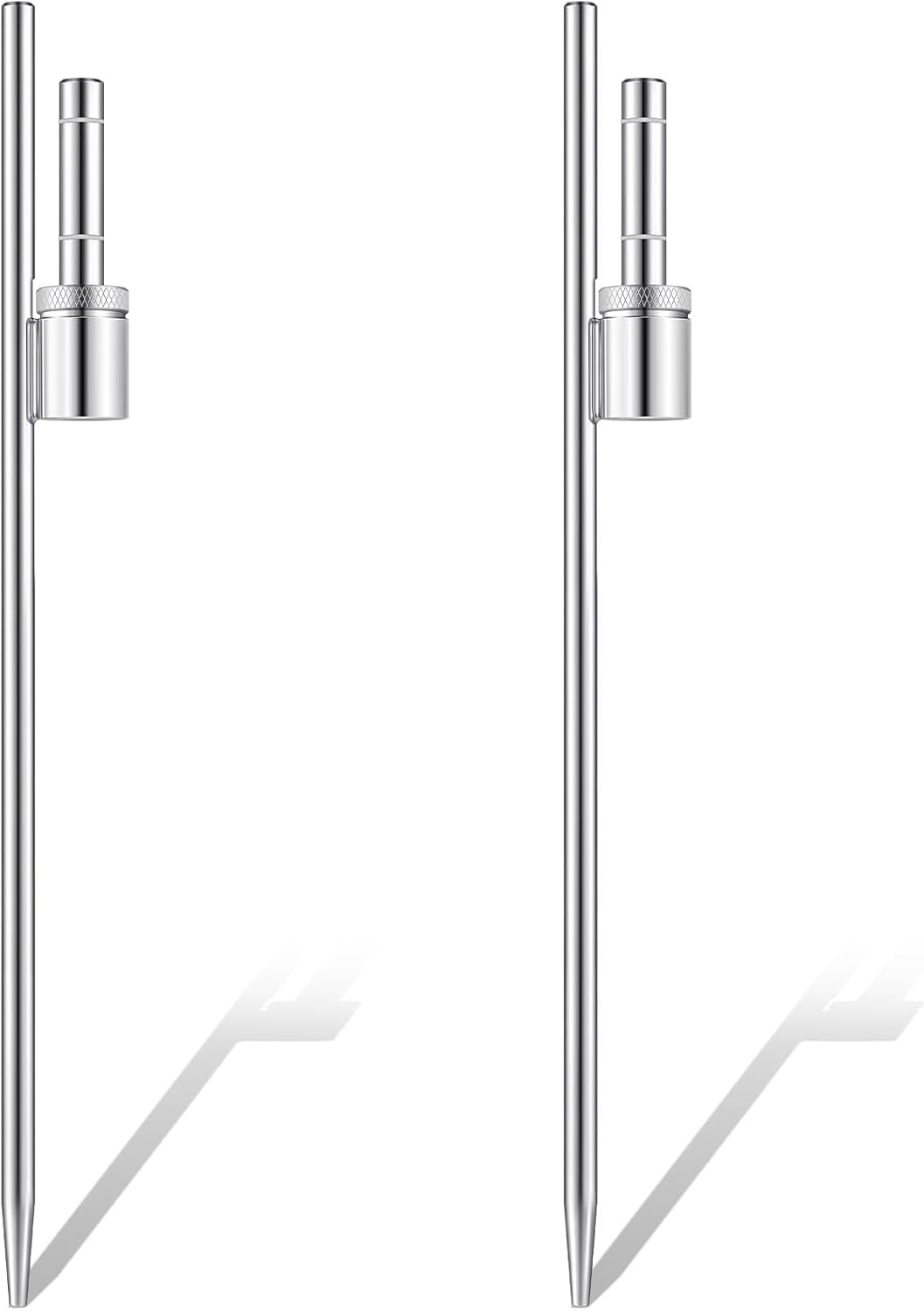 Pelopy Feather Flag Ground Spike Ground Stake Flag Base Heavy Duty Flag Pole Holder for Ground Outdoor Banner Stakes Fits Poles with 0.65 Inch Inner Diameter, Stake Only(20 Inch, 2 Pcs) 2 20 Inch