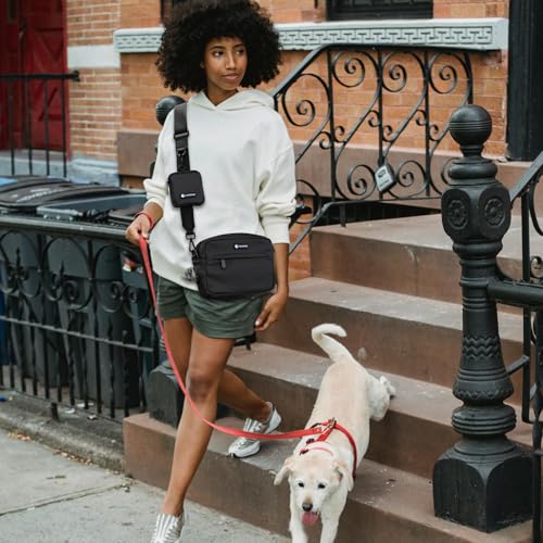 COOWONE Leckerlitasche für Hunde Gassi Tasche Hund Hundeleckerli Tasche Wasserdichte Hundeleckerlitasche Umhängetasche Eingebauter Hundekotbeutelspender Leckerlitasche für Hund zum Training