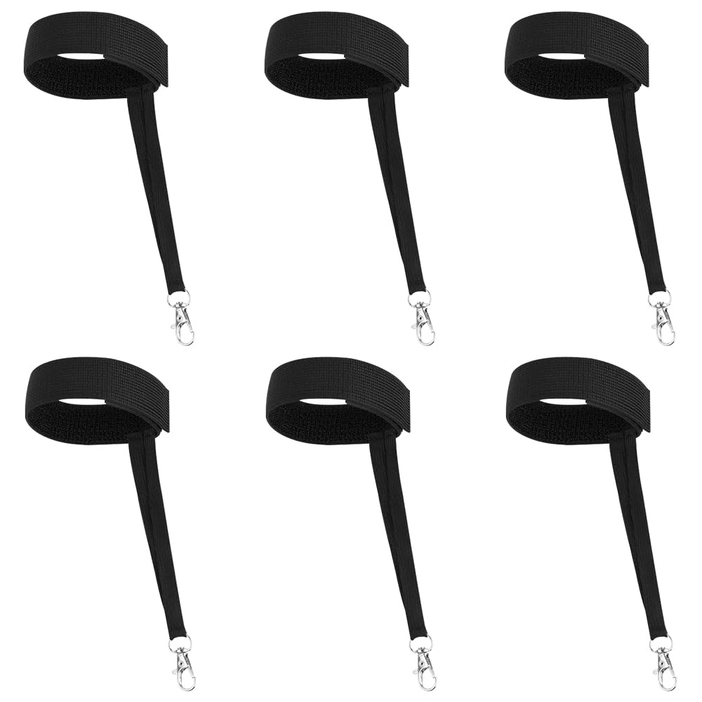 TRKETK 6 Pcs Nylon Ski Glove Leashes with Metal Button Safety Wrist Strap Adjustable Elastic Wrist Strap Ski Glove Leash Practical Durable Winter Snow Sport Skiing Accessories for Hanging Gear