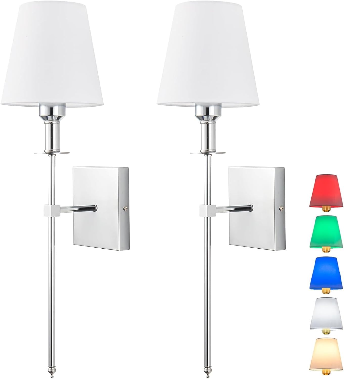 Wandleuchte Innen, Wandlampe mit Akku,5W USB Aufladbare Batteriebetrieben Wandbeleuchtung,Viele Farben Farbtemperatur und Helligkeitsstufen Fernbedienung Control Kabellose Lampe Einstellbar