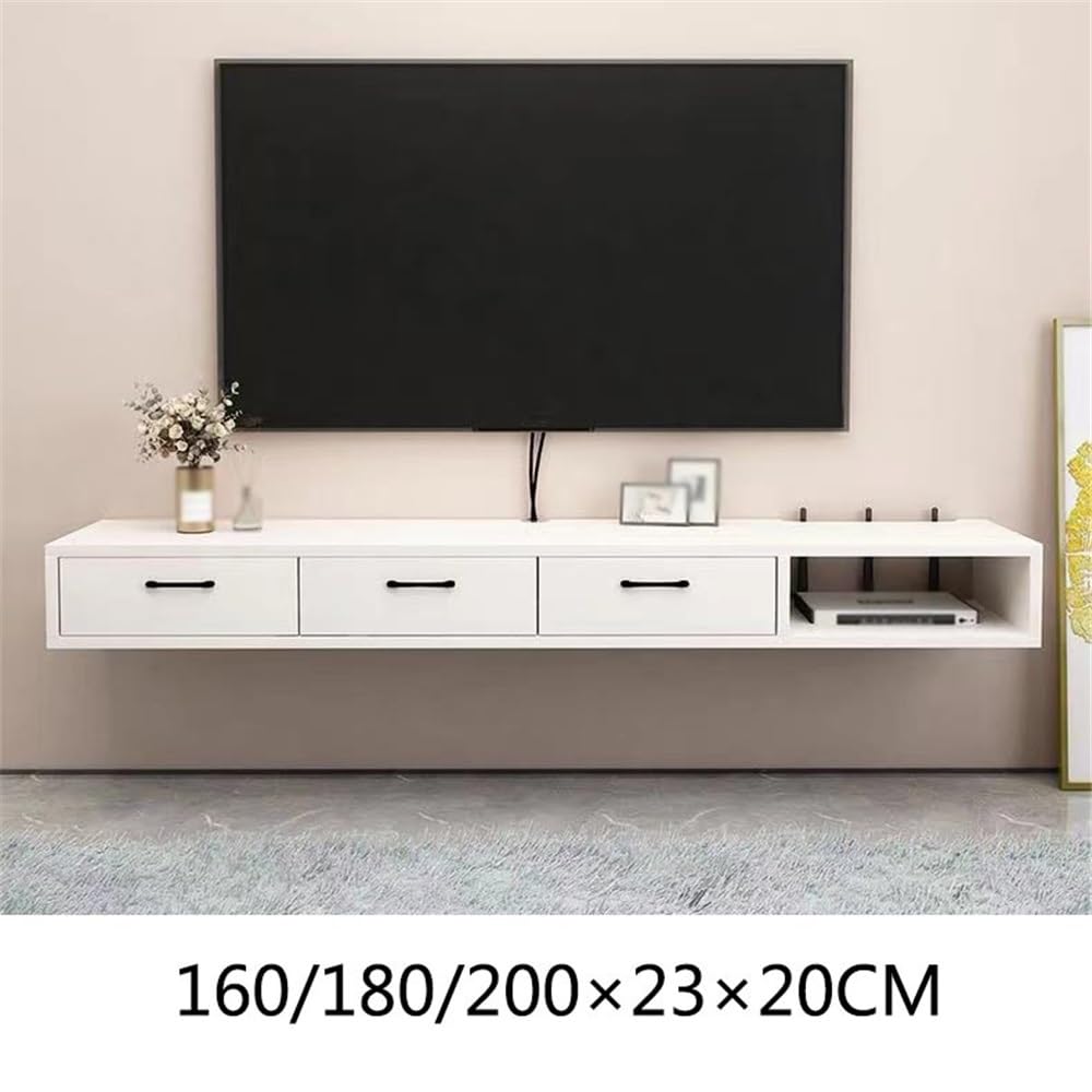 jednostka multimedialna Wisząca jednostka pod telewizor, konsola do gier, multimedialna, szafka, półka do salonu(Grijs,160x23x20cm)