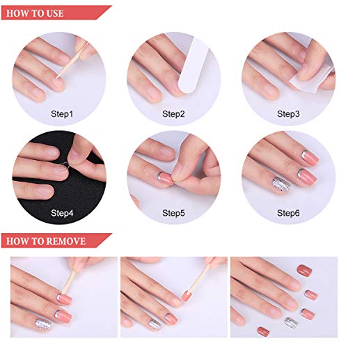 Falsche Nägel Set, 150 Stück Künstliche Fingernägel Selbstklebend Kunstnägel Falsche Nail Tips Fake Nail zum Aufkleben… – Bild 7
