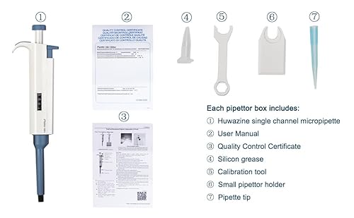 Huwazine 100-1000UL Adjustable Pipettor For Laboratory, Single Channel Lab Pipette,Half-Autoclavable thumb #4