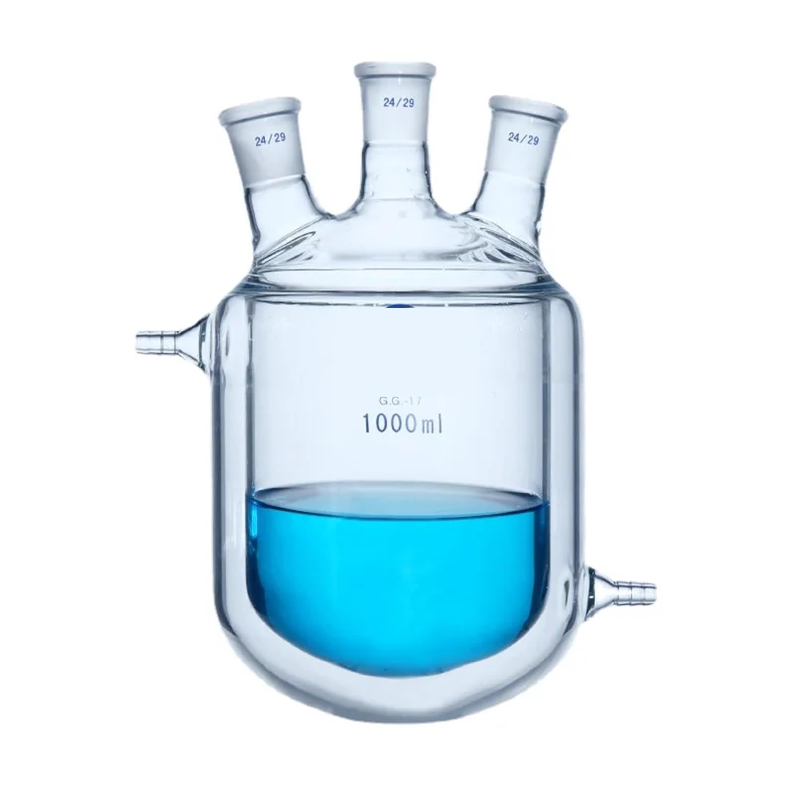 1 pallone di reazione con rivestimento in vetro a doppio strato da 50 ml, 100 ml, 150 ml, 250 ml, 500 ml, 1000 ml(100ml 24 24 24)