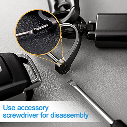 Car Key Acorn Weave Paracode Key Chain Ring, Thick Leather Braid Rope Car Keychain Ring For Men And Women, Suit For All Cars (Black/Red) #TOP4