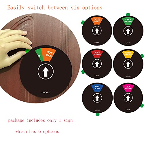 office door sign do not disturbcome in welcomeout of officein a meetingback soonworking remotely 6 options ljscare privacy door sign 6 inch black