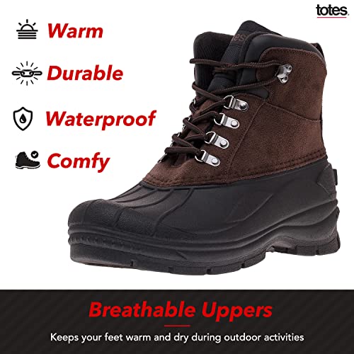 Totes Men's Mike-To Snow Boot, Brown, 10 #TOP2