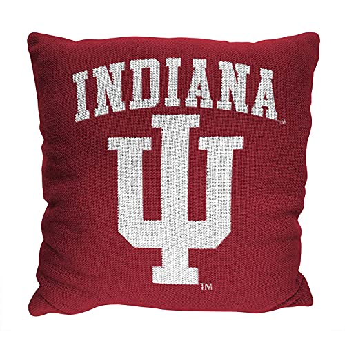 Northwest NCAA Decorative Pillow – Enhance Your Space with Woven Throw Pillows – 14″ x 14″ – Home D�cor College Fan Pillow (Indiana Hoosiers – Red)