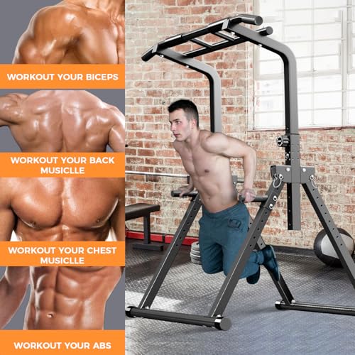 Image of ZENOVA Pull Up Bar, Multi-Function Pull Up Dip Bar Station, Home Gym Workout Strength Training Equipment for Men Women Muscle Building