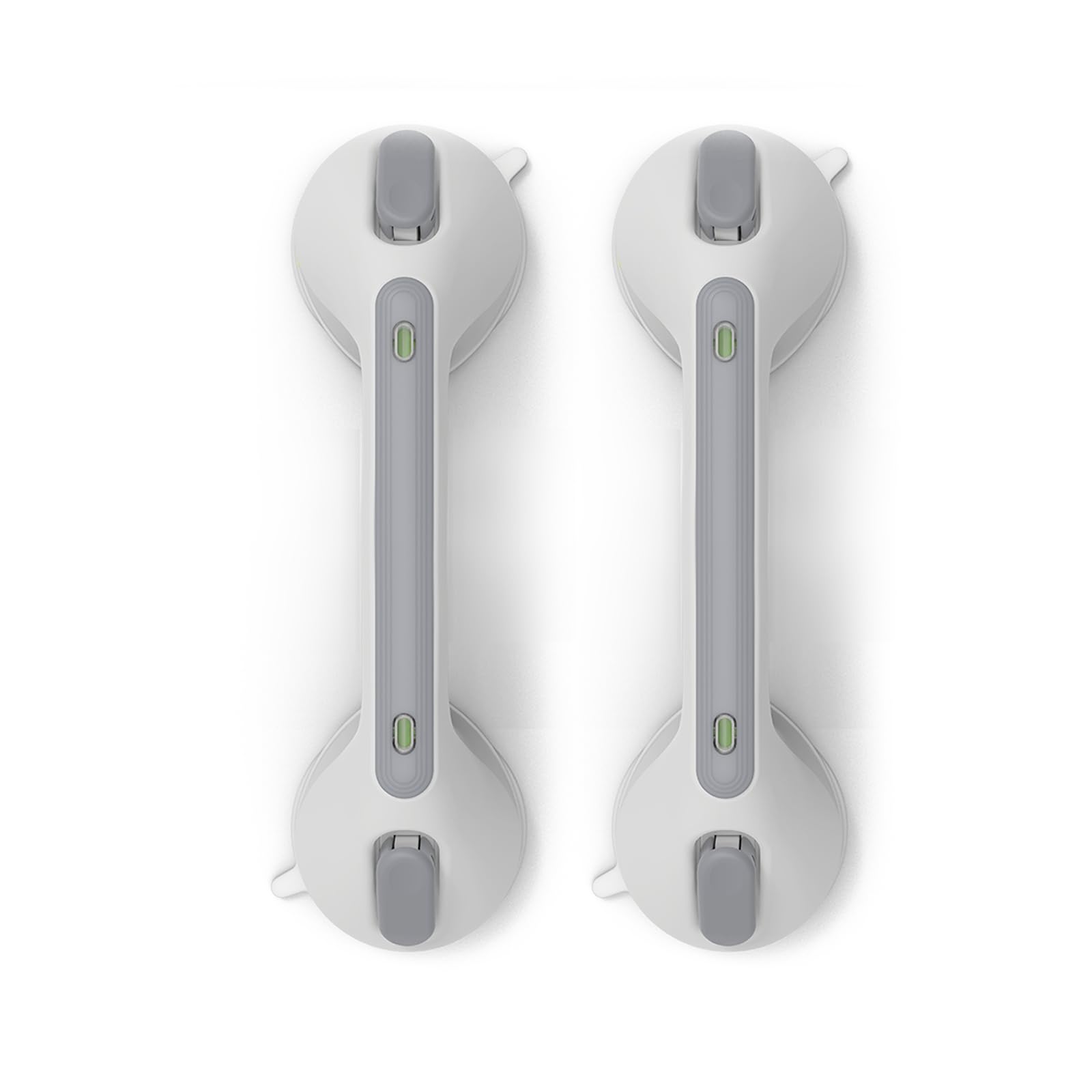 Maniglione Bagno Disabili con Avviso di Aspirazione, Maniglie Doccia Ventosa, Maniglia Ventosa, Maniglioni Bagno per Anziani, Senza Foratura,Corrimano Mobilità Portatile (12in-2pcs)