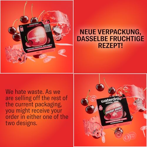 waterdrop® Microenergy Set, Energy Drink Pulver, 36 Würfel Getränkepulver, Mango, Kirsche & Brombeere Geschmack, Zuckerfrei & Kalorienarm, Mit 90 mg Natürlichem Koffein, Vitamin C & B – Flavour Drops 2