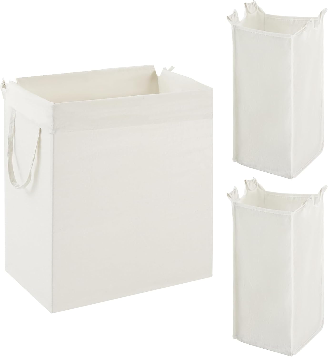 SETVSON Laundry Bags 112L (29.59 Gallons),Single Compartment Hamper Bag and 2 Removable Liner Bags(Without hooks), Laundry Bag with handles to Meet the needs of family organization (3 Pack)