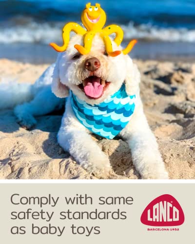 Medium Octopus Squeaky Dog Toy Natural Rubber (Latex) Lead-Free Chemical-Free Complies With Same Safety Standards As Kids' Toys Soft Squeaky #TOP1