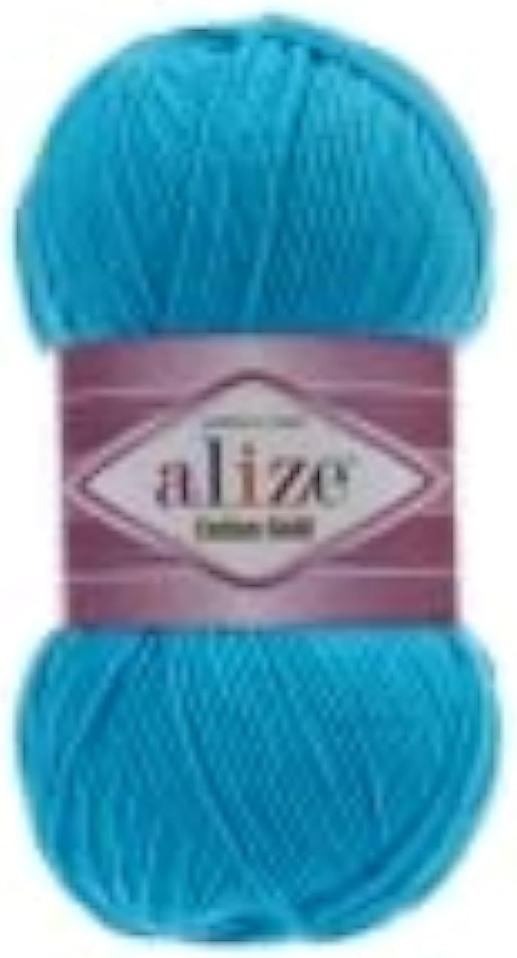 55% Cotton, 45% Acrylic, Alize Cotton, Gold Yarn, 1 Skein/Ball, 100g 360 Yards (16 - Ocean)