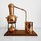 Traditional Copper Still 0.7L with Wooden Base