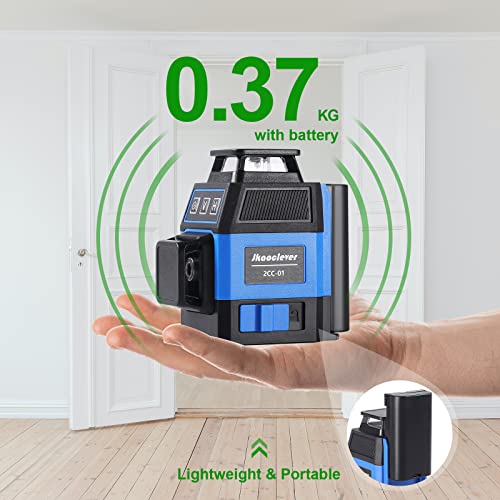 Laser Level 360 Self Leveling, Jkaoclever 150Ft Green Cross Line Laser Level, 8 Lines 2 X 360 Lazer Tool For Picture Hanging/Construction/Alignment, 2 Rechargeable Battery&Wall Bracket #TOP5