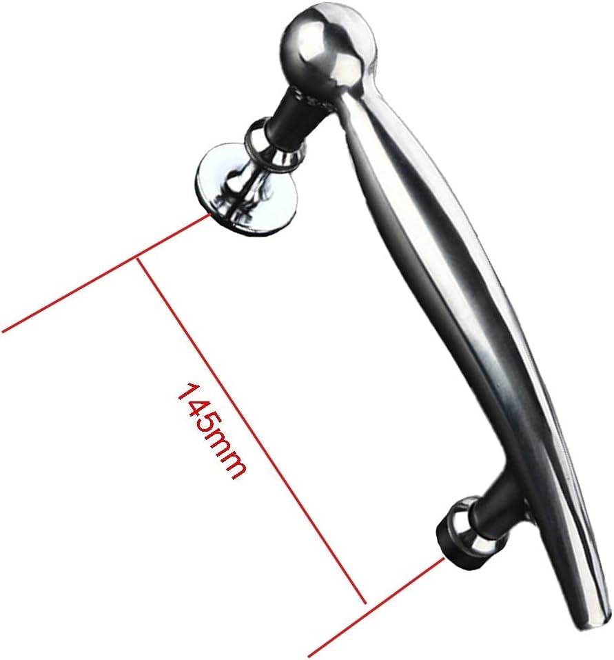 Door knob Pull Handle,Stainless Steel Bathroom Shower Pull Push Door Handles, Full Polished Glass Door Handle - Replace Old Door Handles (Size : 145mm)