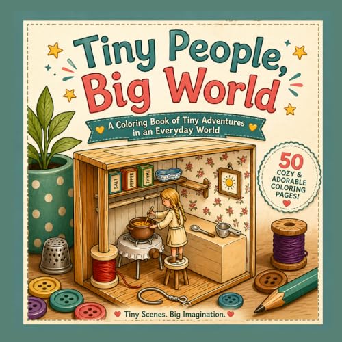Tiny People, Big World: A Coloring Book of Tiny Adventures in an Everyday World