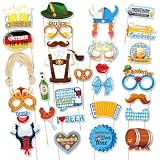 30 Pezzi Accessori Photo Booth Oktoberfest, Decorazioni Festa della Birra Bavarese, Gadget...